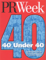 PRWeek 40 Under 40 cover featuring Adam J. Segal