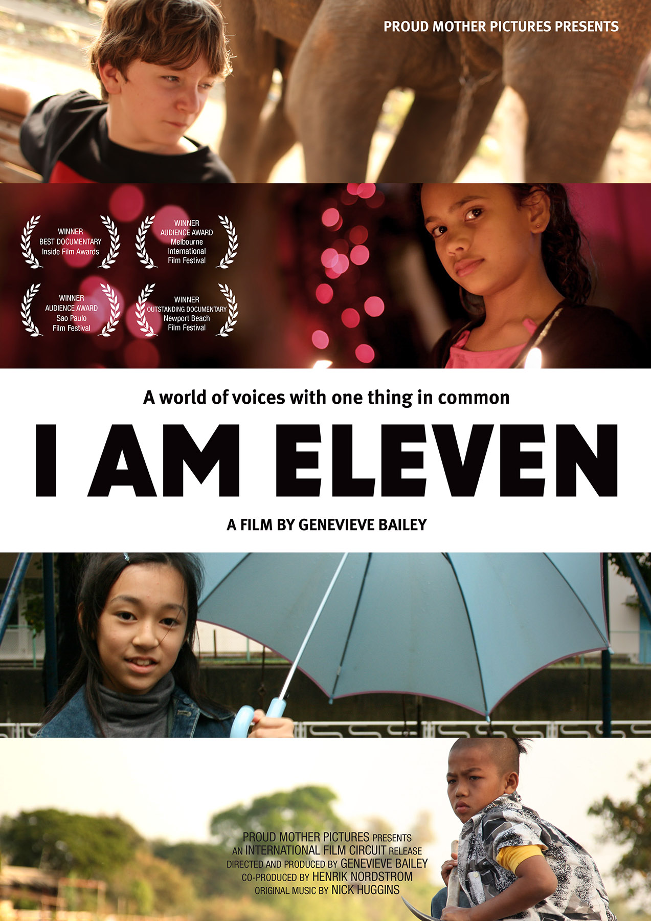 I Am Eleven — theatrical release poster for Genevieve Bailey's documentary